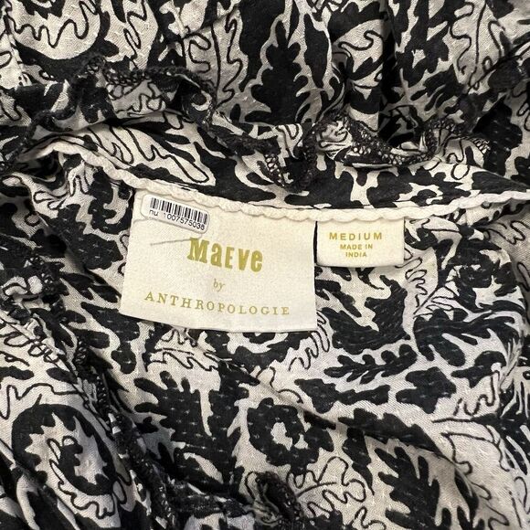 Anthropologie Maeve Marya Tiered Floral Paisley Print Maxi Dress Size Medium - Picture 8 of 11